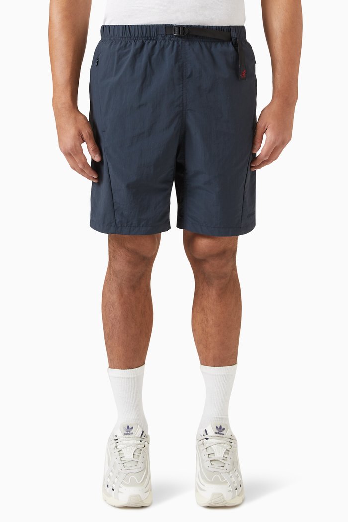 River Bank Logo Shorts in Nylon, Blue