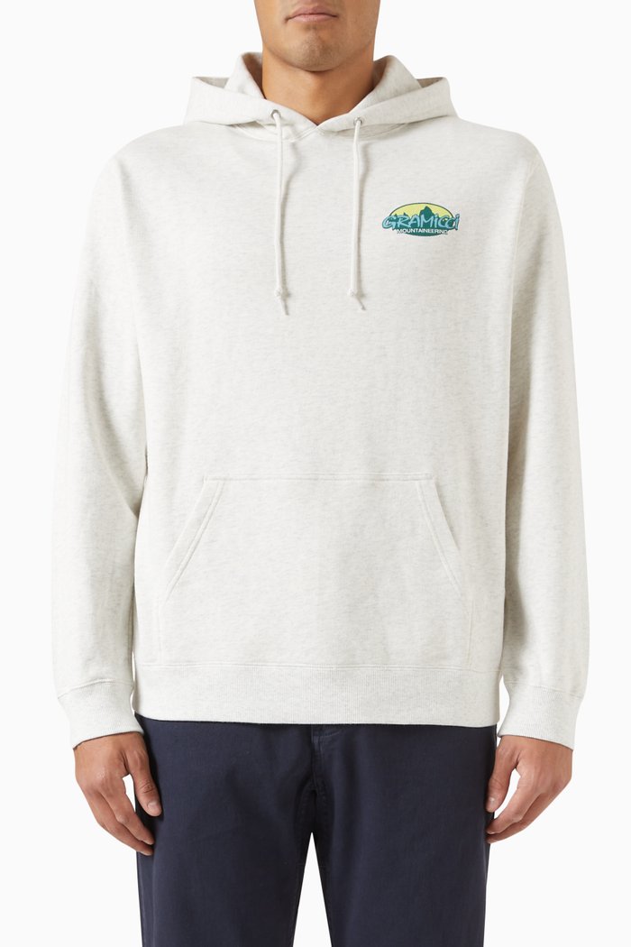 

Summit Logo Hooded Sweatshirt in Cotton, Grey