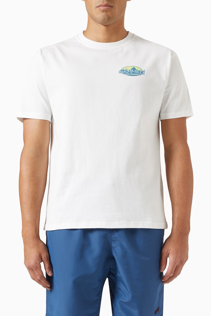 

Summit Logo Print T-Shirt in Cotton, White
