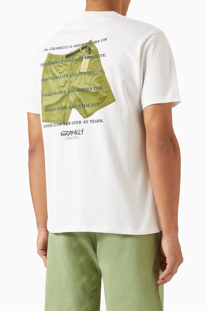 

G-Short Logo Print T-Shirt in Cotton, White