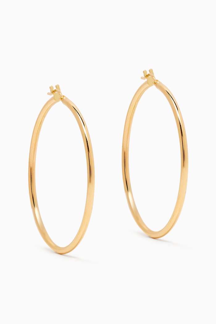 Golden Circle Hoop Earrings in 18kt Gold