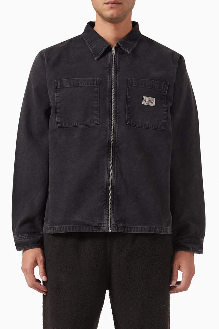 

Washed Canvas Shirt in Cotton, Black