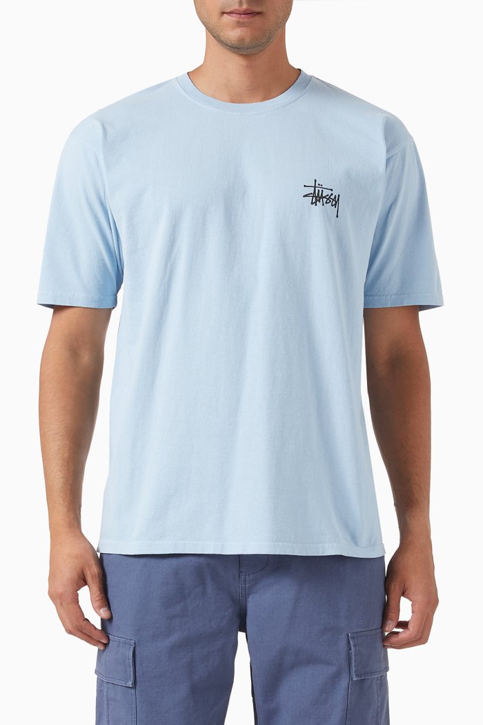 

Logo Print T-shirt in Cotton, Blue
