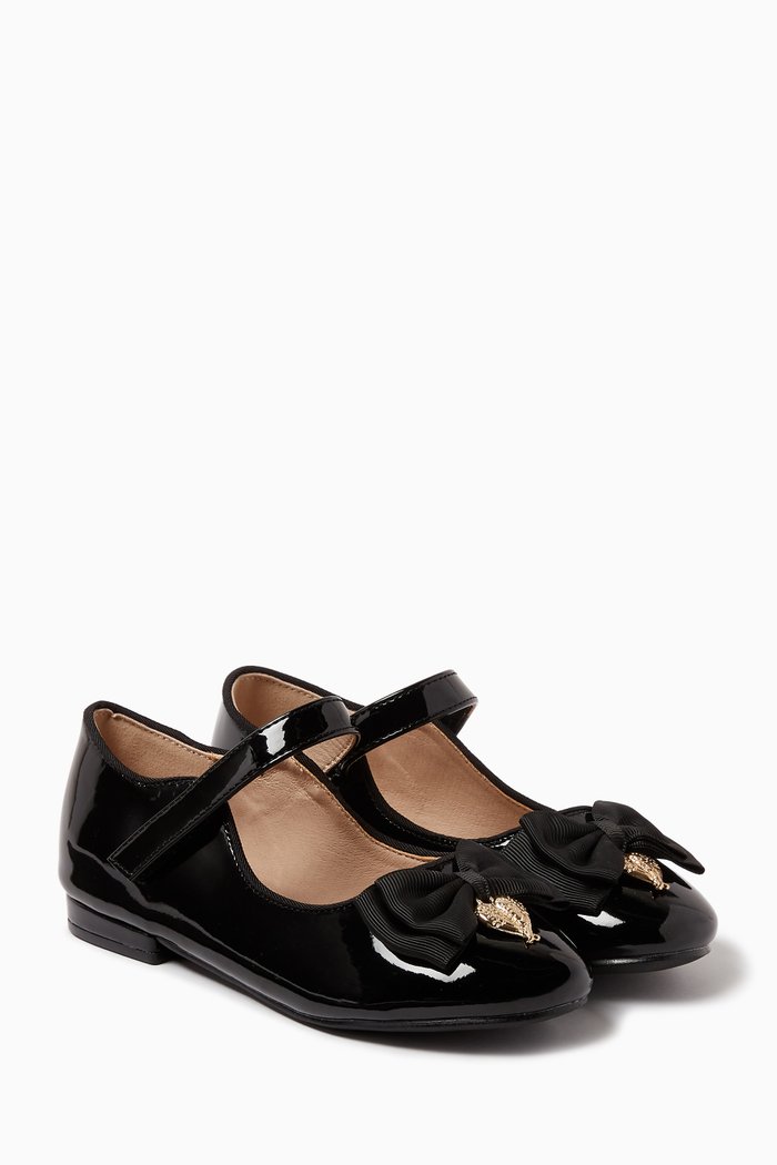 

Jasmine Patent Shoes in Faux Leather, Black