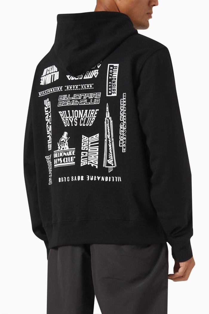 

Signage Popover Hoodie in Loopback Cotton Jersey, Black