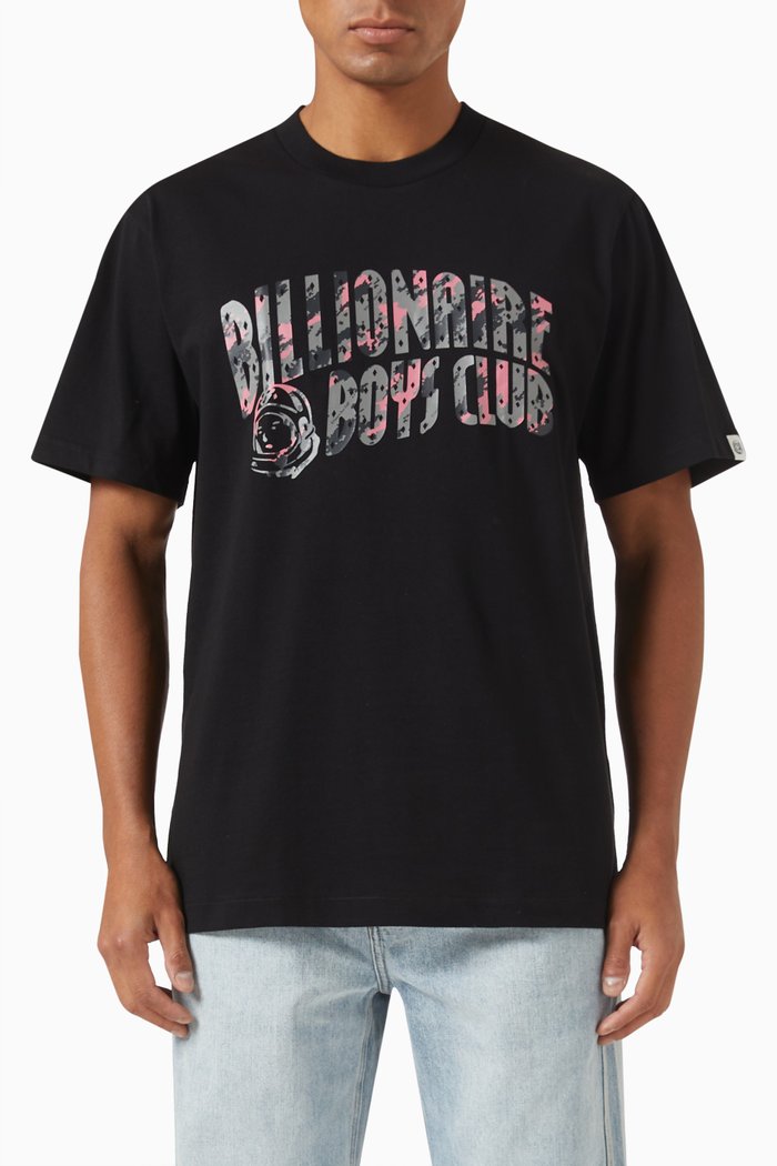 

Camo Arch Logo T-shirt in Cotton Jersey, Black