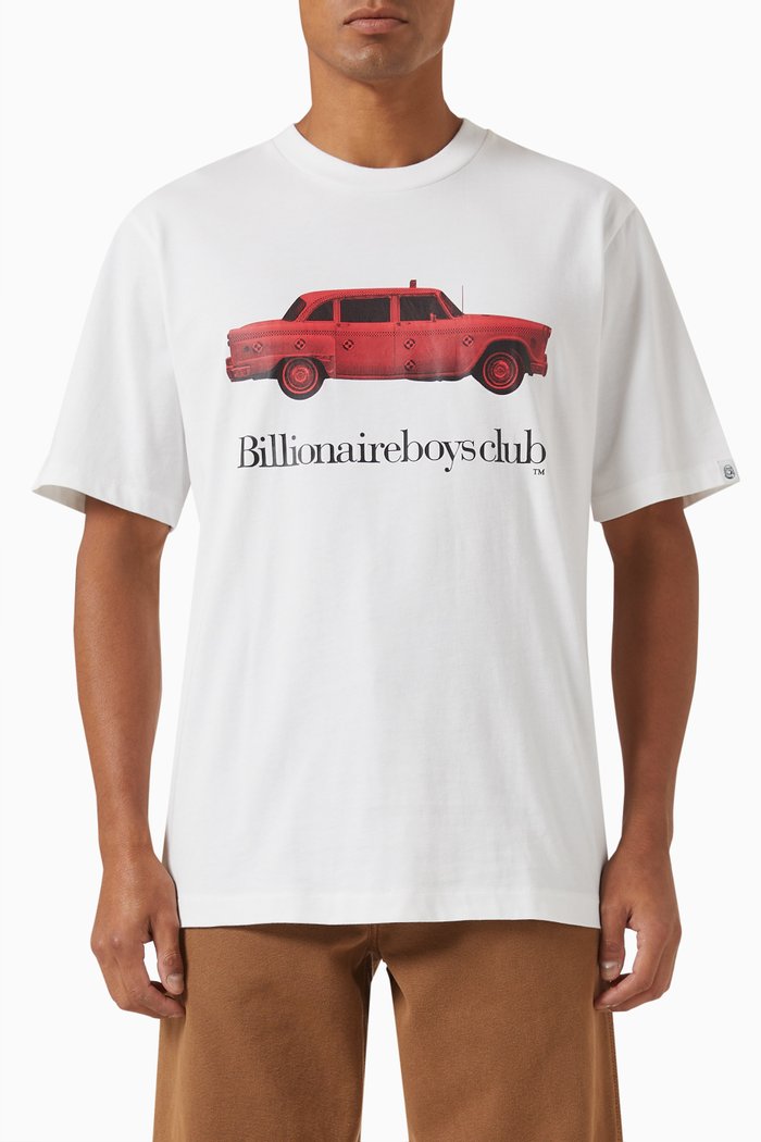 

Taxi Logo T-shirt in Cotton Jersey, White