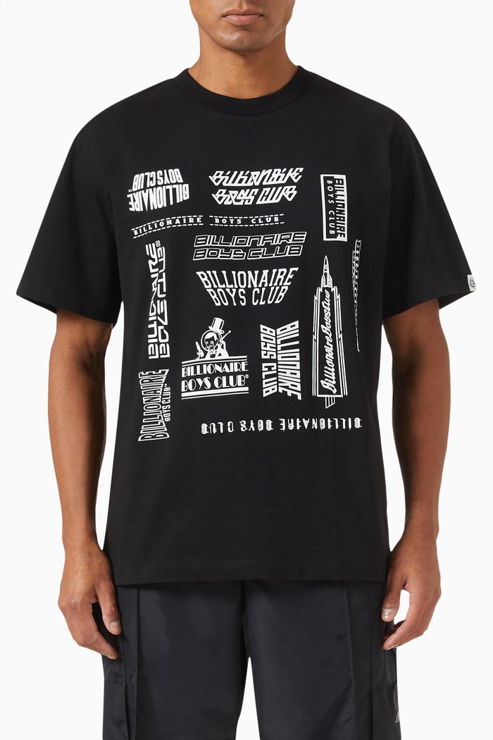 

Signage T-shirt in Cotton Jersey, Black