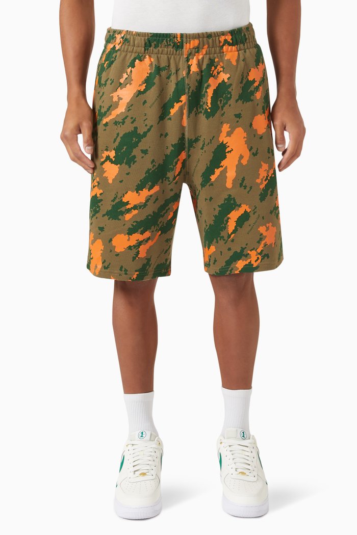 

Camo Shorts in Loopback Cotton Jersey, Green