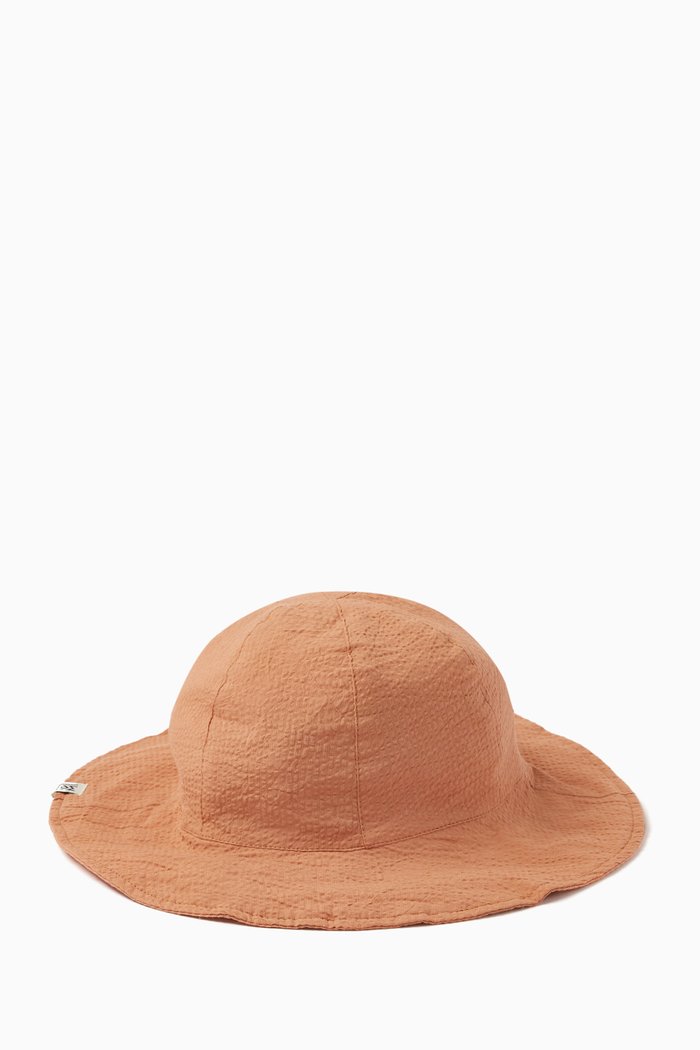 Amelia Reversible Sun Hat in Cotton, Pink