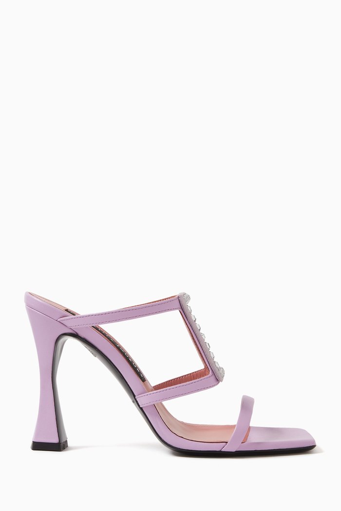 

Hoya Crystal 100 Mules in Nappa Leather, Purple