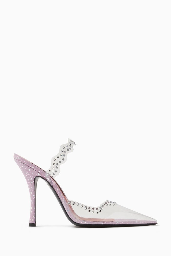 Jerry Waves 105 Slingback Sandals in Plexi, Purple