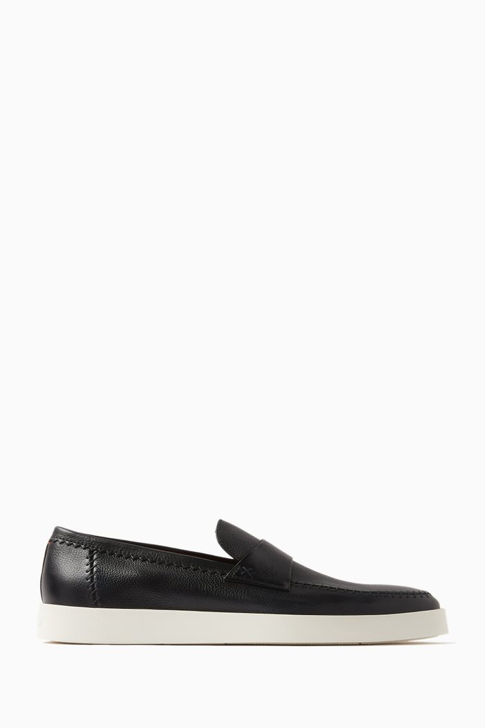 

Penny Loafers in Calf-skin Leather, Black