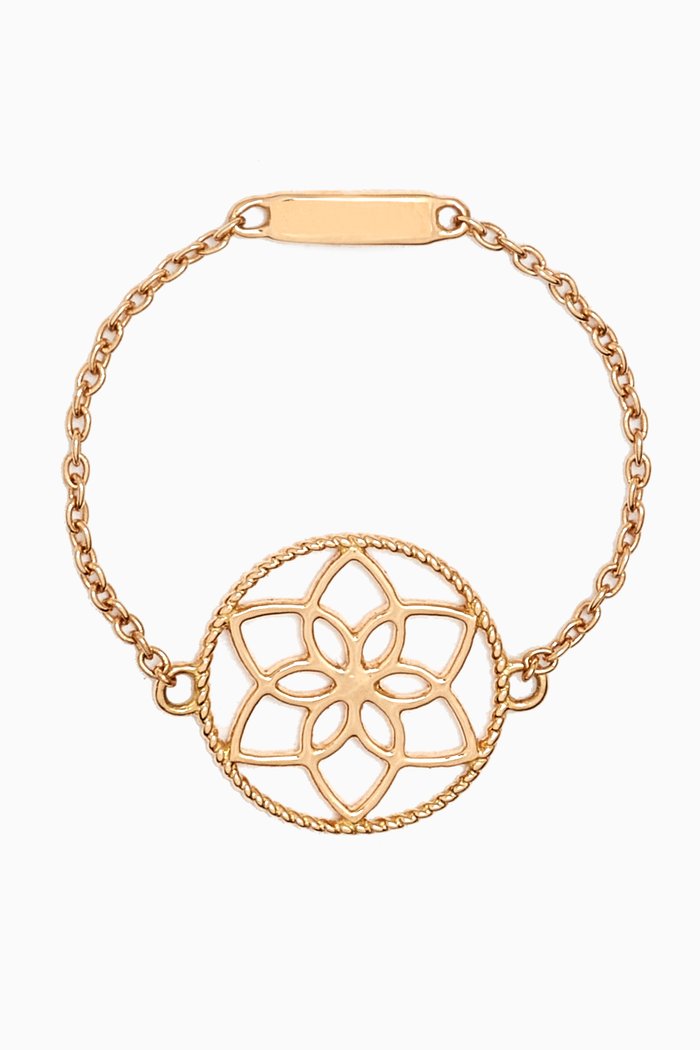 

Dreamcatcher Chain Ring in 18kt Yellow Gold