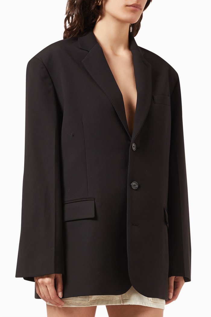 

Gelso Oversized Blazer in Tencel-blend, Black