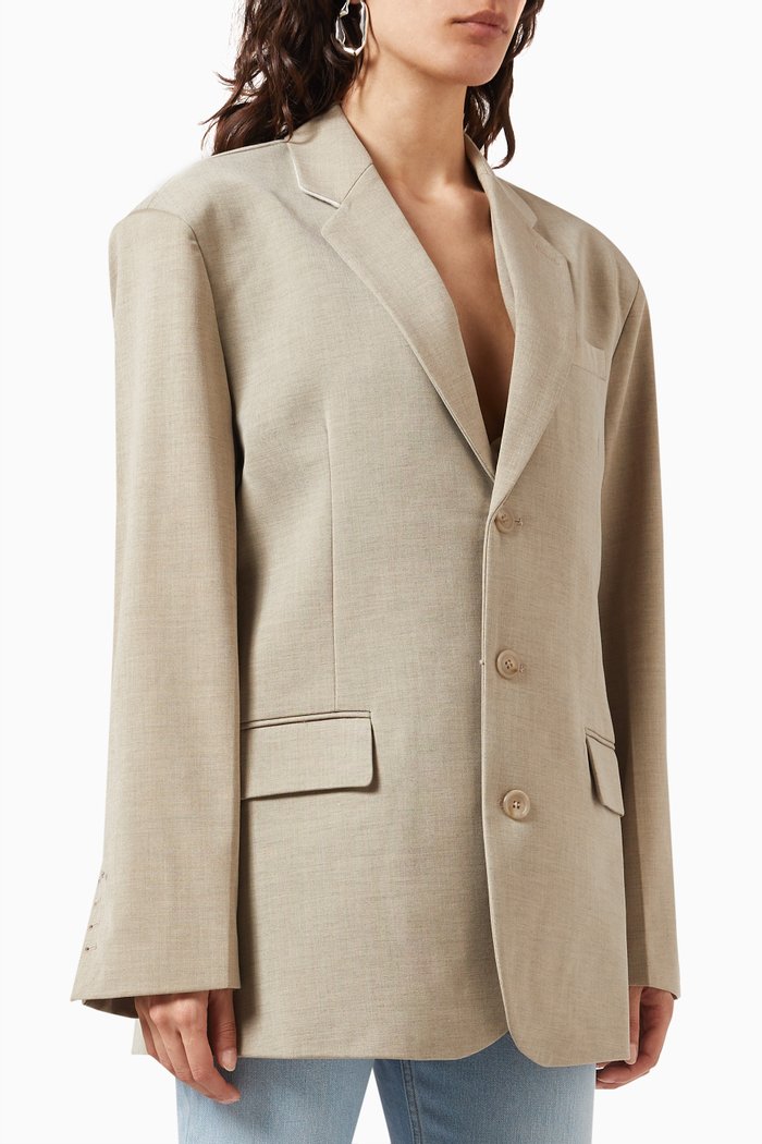 

Gelso Oversized Blazer in Tencel-blend, Neutral