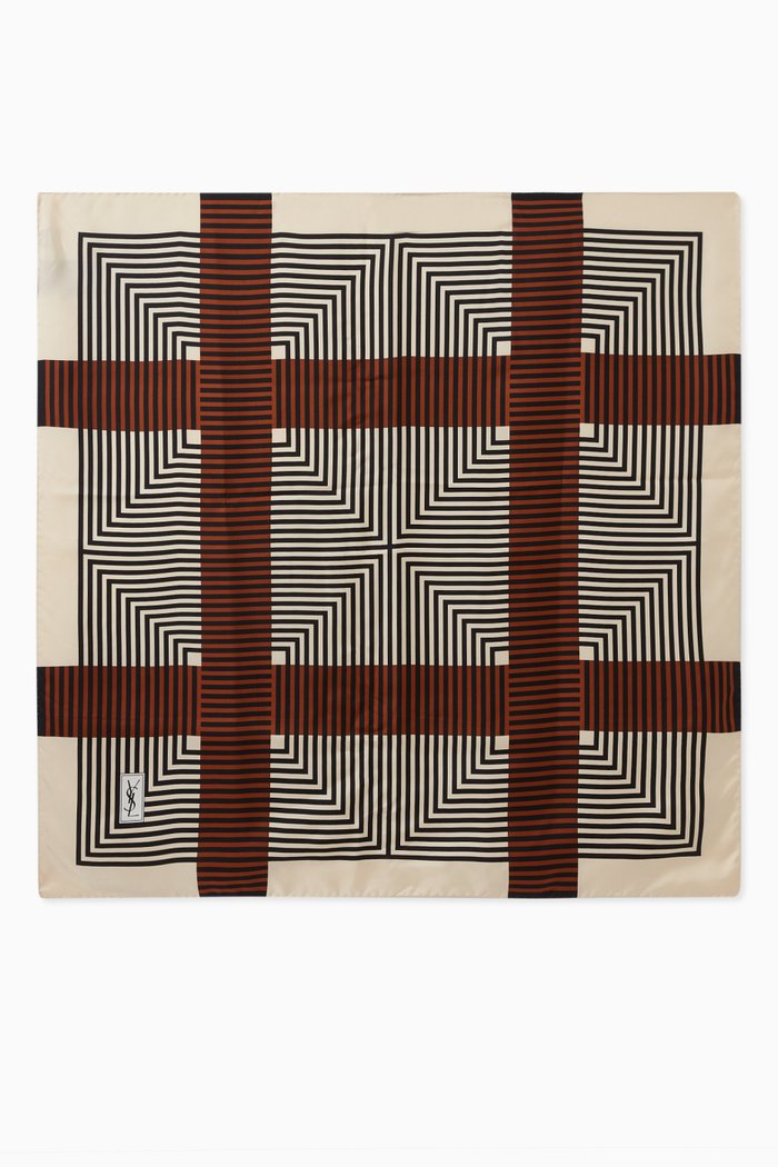

Square Scarf in Silk Twill, Multicolour