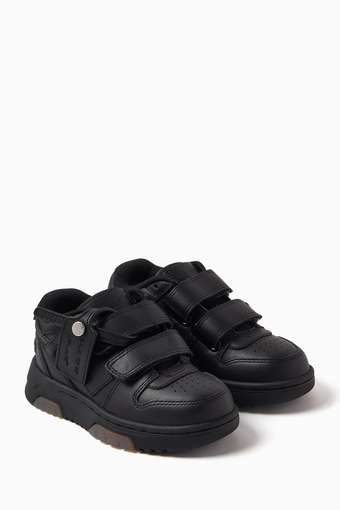 

Out of Office Straps Sneakers in Leather, Black