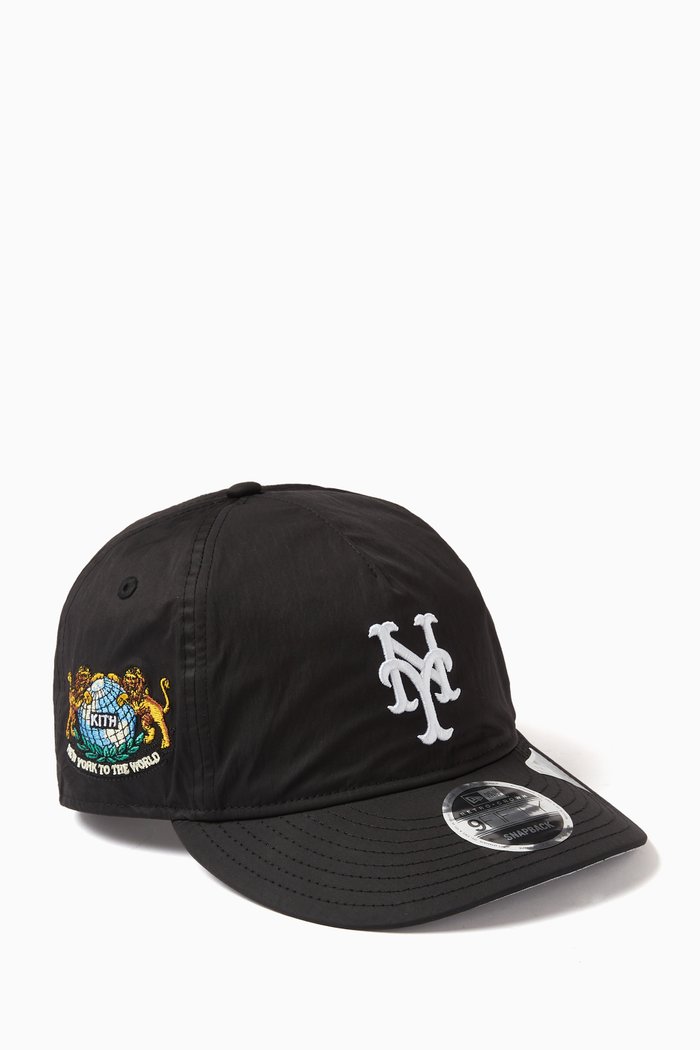 x NY Mets Baseball Hat in Nylon, Black