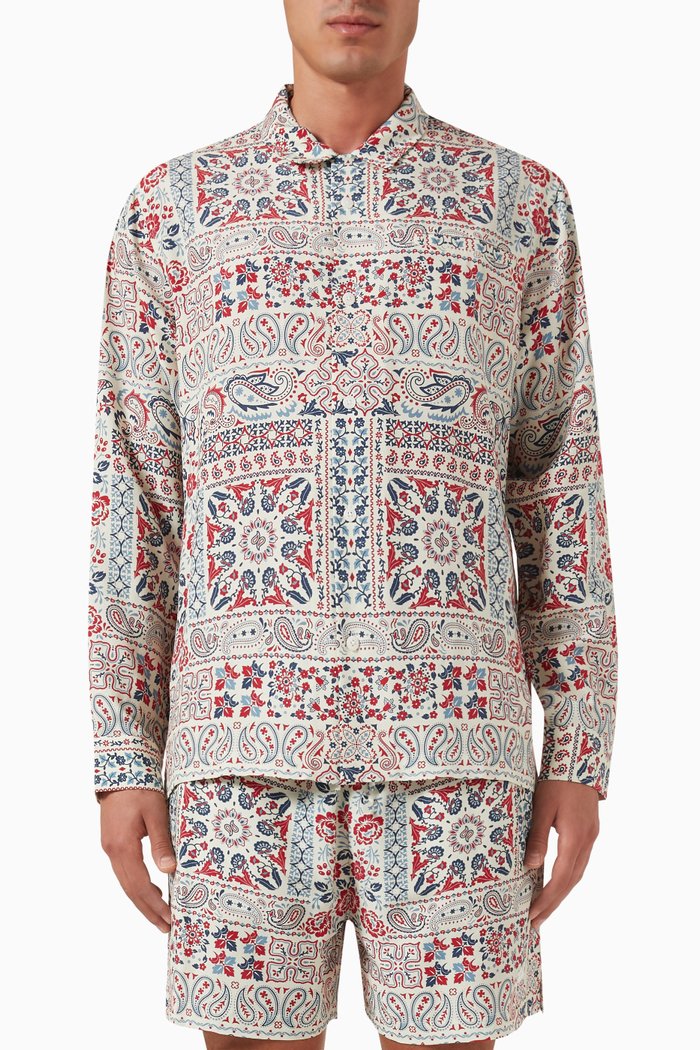 

Thompson Printed Shirt in Silk-blend, Neutral