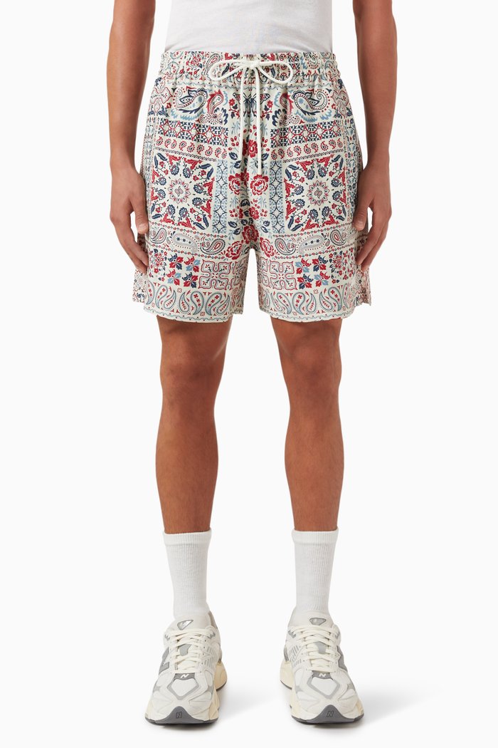 Hardaway Printed Shorts in Silk-blend, Neutral