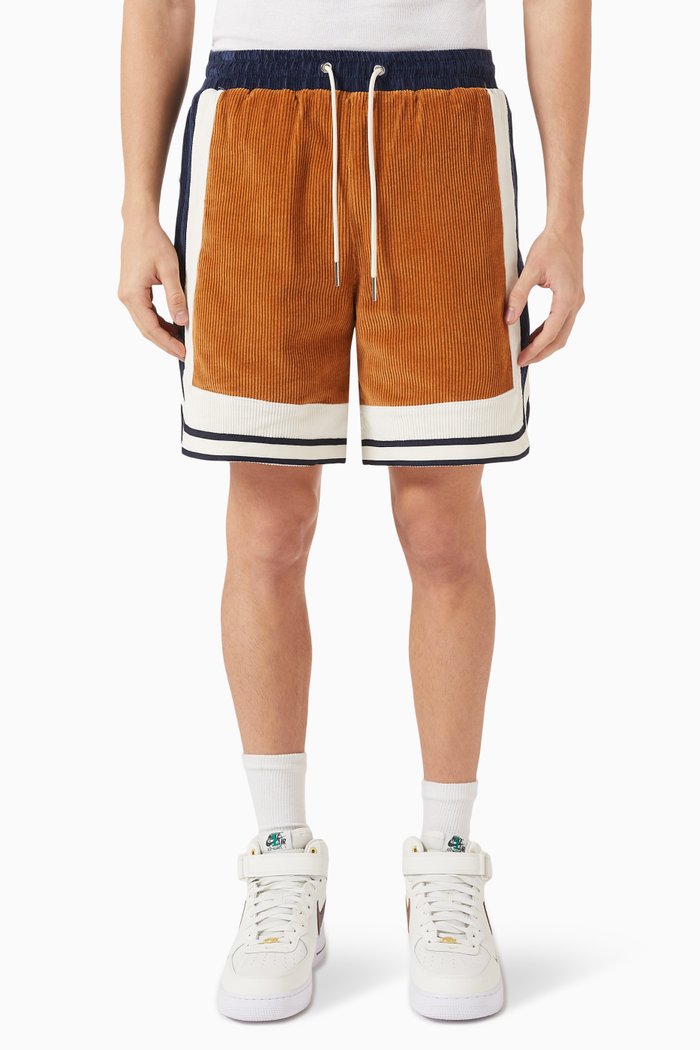 

Curtis Colour-blocked Shorts in Corduroy, Multicolour