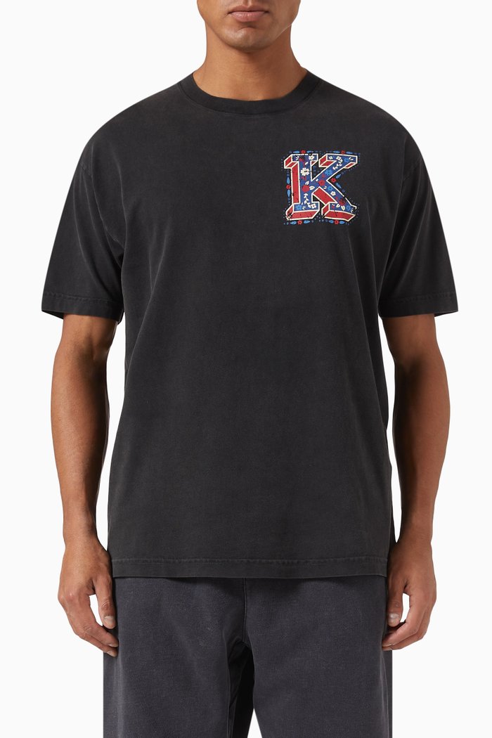 

Kith Needlepoint Vintage T-shirt in Cotton-jersey, Black