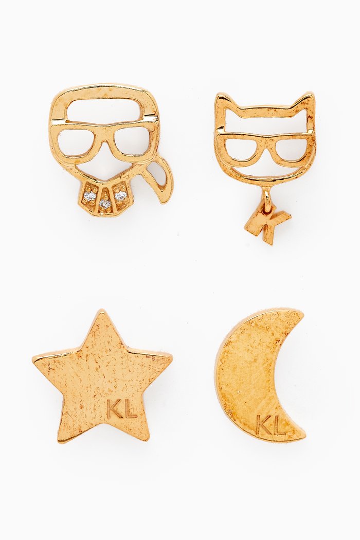 

K/Ikonik Star Earring Set in Sterling Silver, Gold