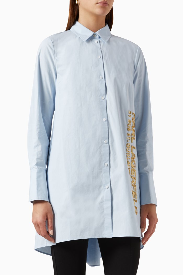 

Logo-embellished Shirt in Poplin, White