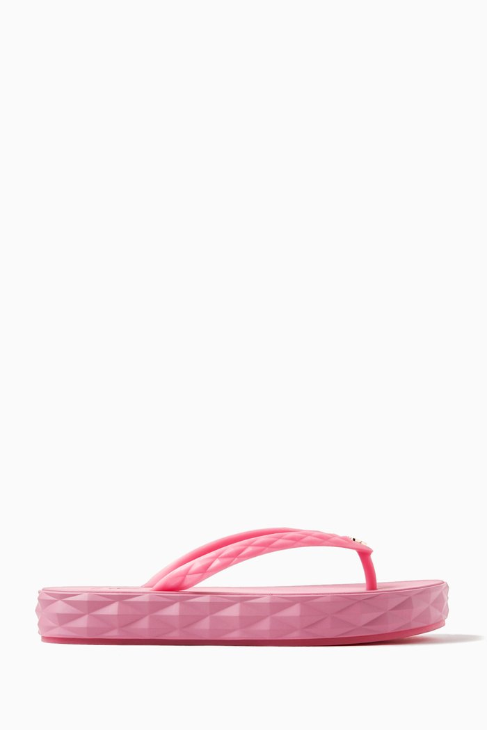 

Diamond Slip-on Flip Flops in Rubber, Pink