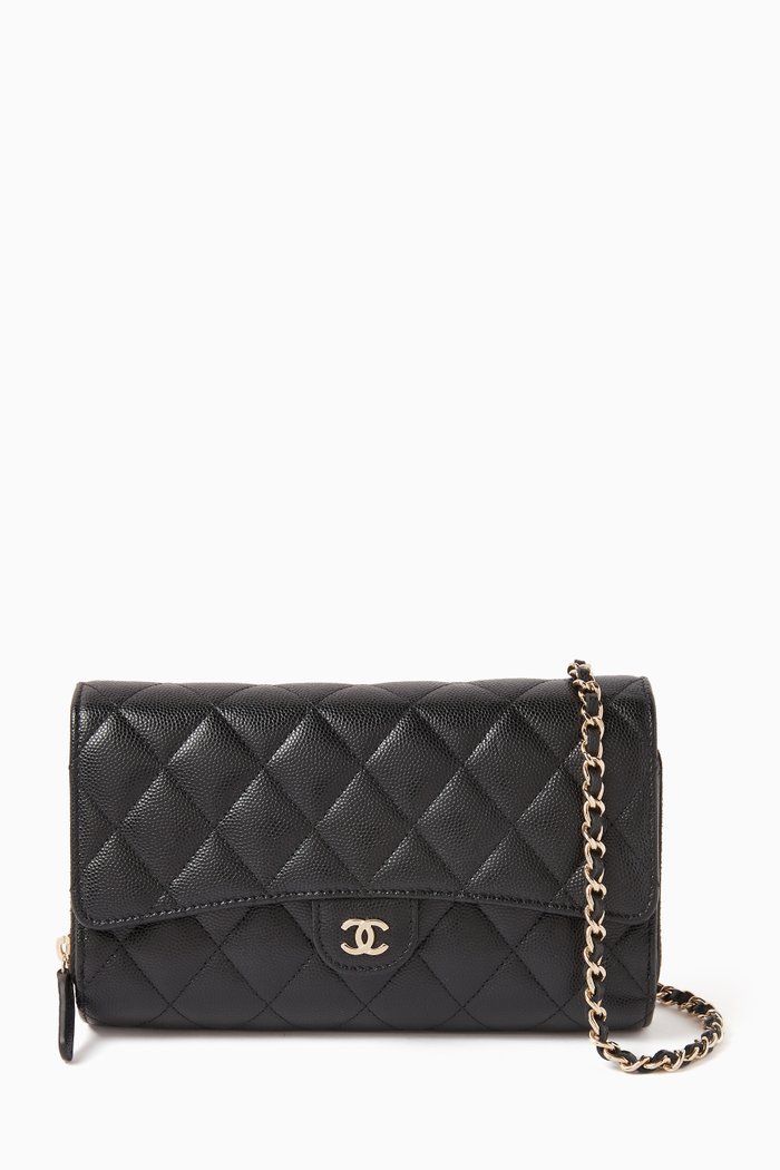 

Classic Mini Rectangular Flap Bag in Quilted Lambskin, Black
