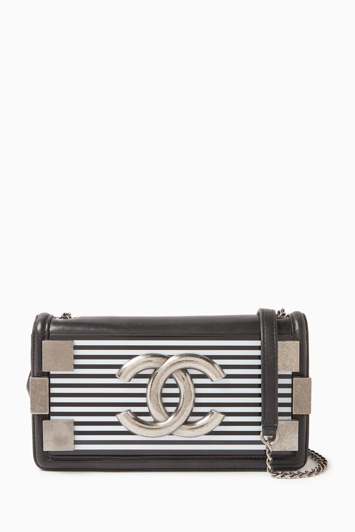 

Boy Brick Flap Bag in Leather & Plexiglass, Multicolour