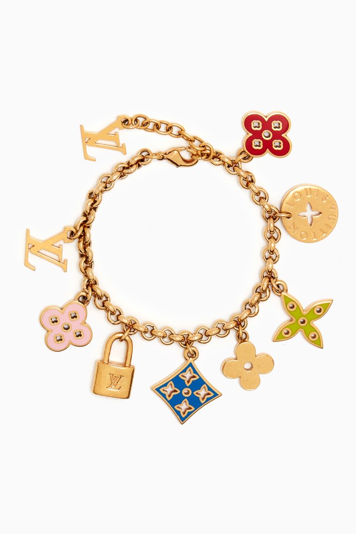 

Monogram Charm Bracelet, Gold