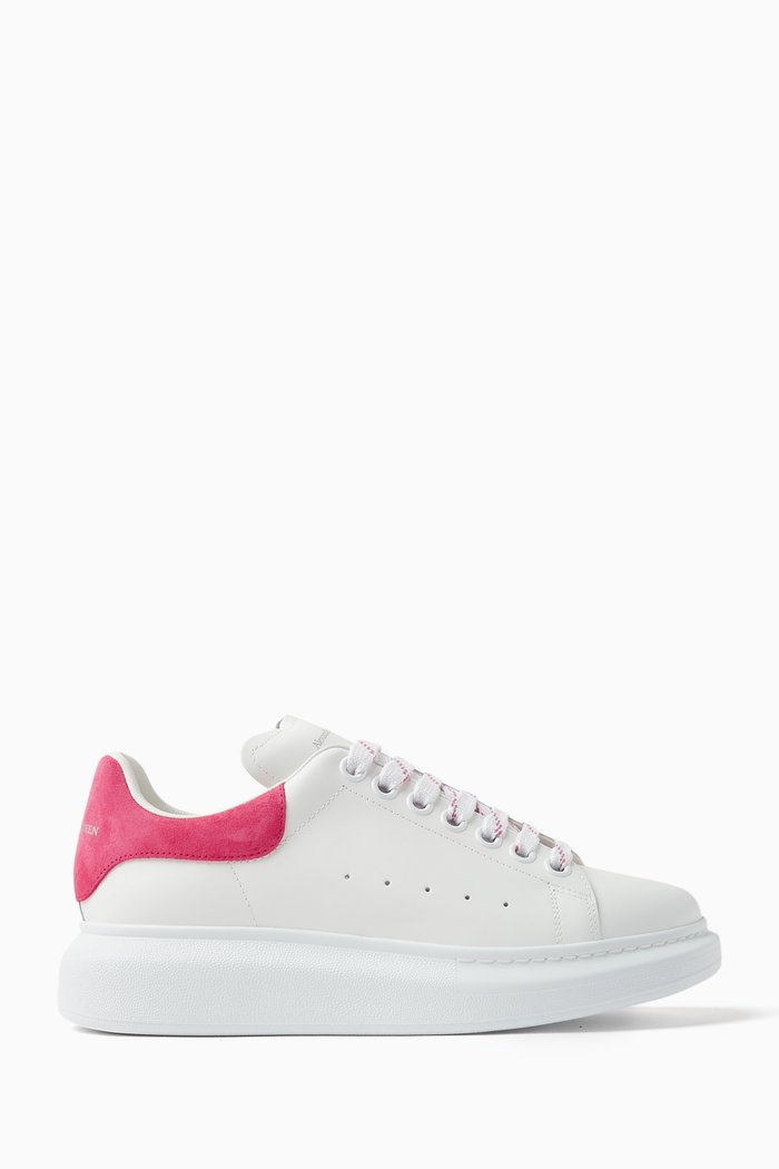 

Oversized Low-top Sneakers in Leather, Multicolour