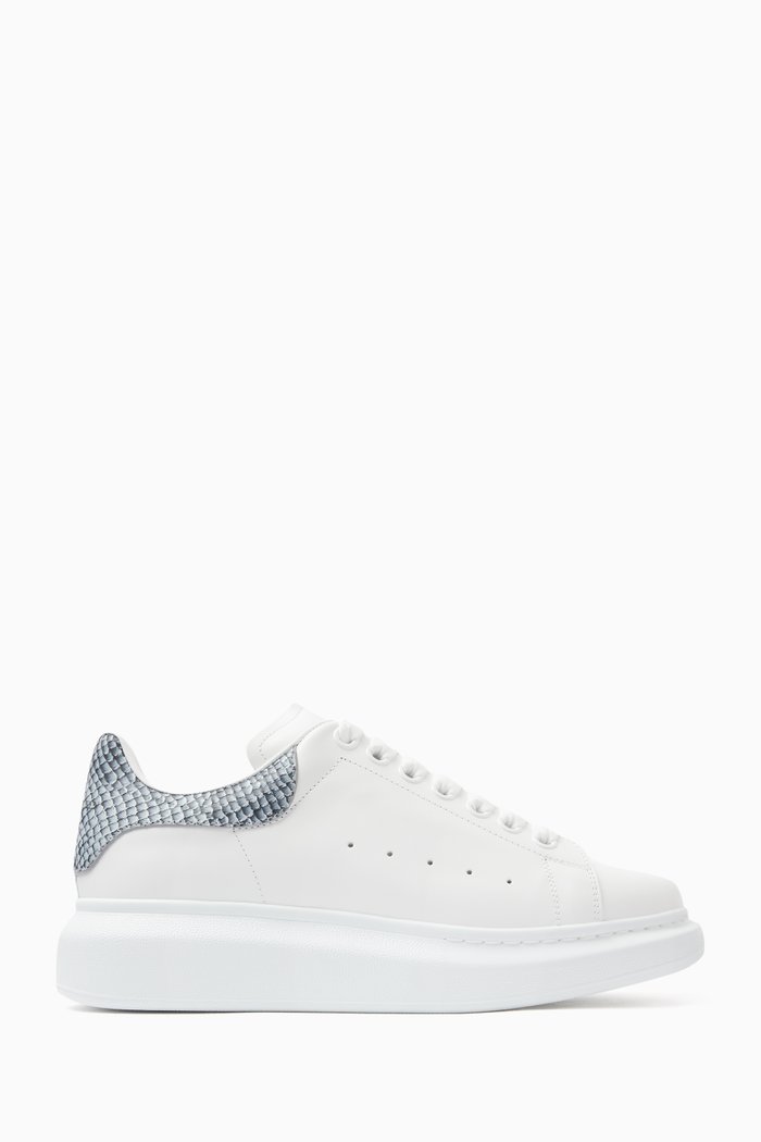 

Oversized Low-top Sneakers in Leather, Multicolour