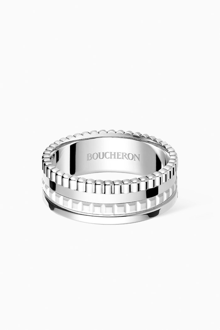 

Small Quatre White Edition Ring in 18kt White Gold, Silver