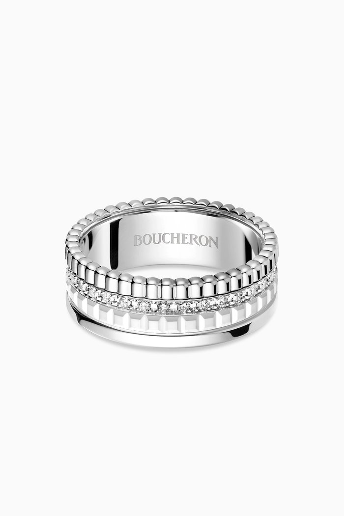 

Small Quatre White Edition Diamond Ring 18kt White Gold, Silver