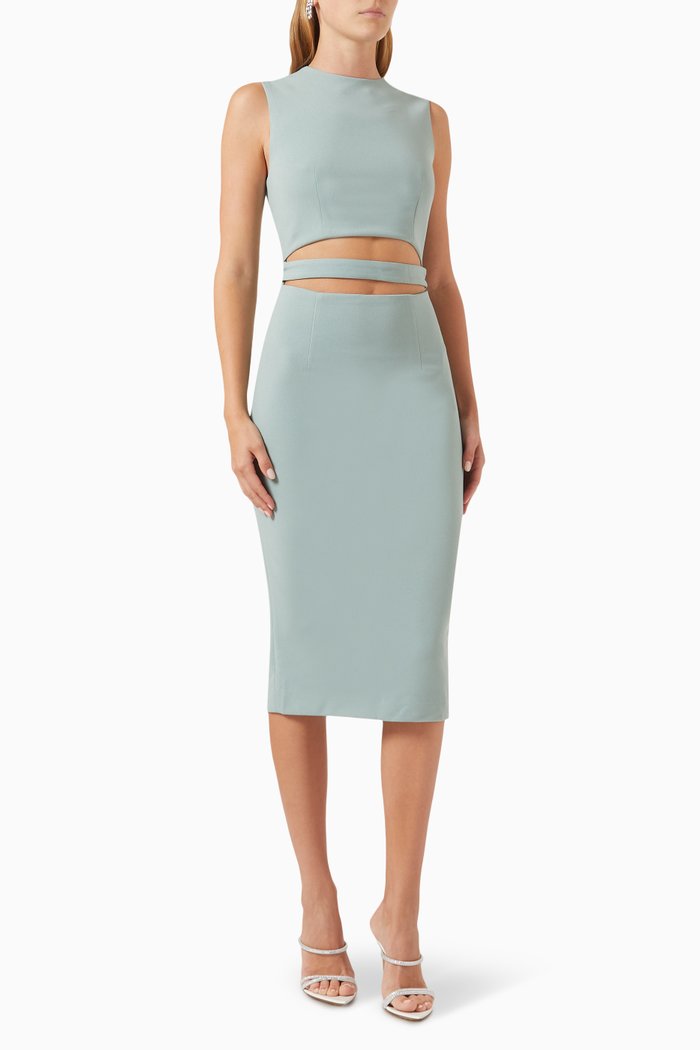 

Juliette Cut-out Midi Dress, Blue