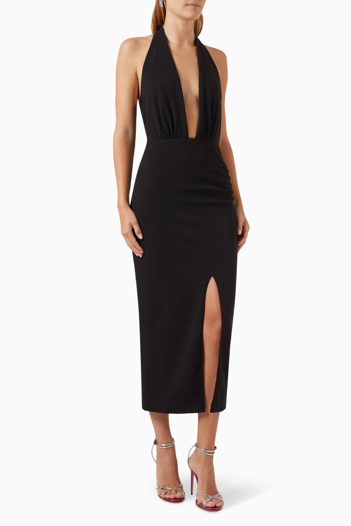 

Keira Chain Midi Dress, Black