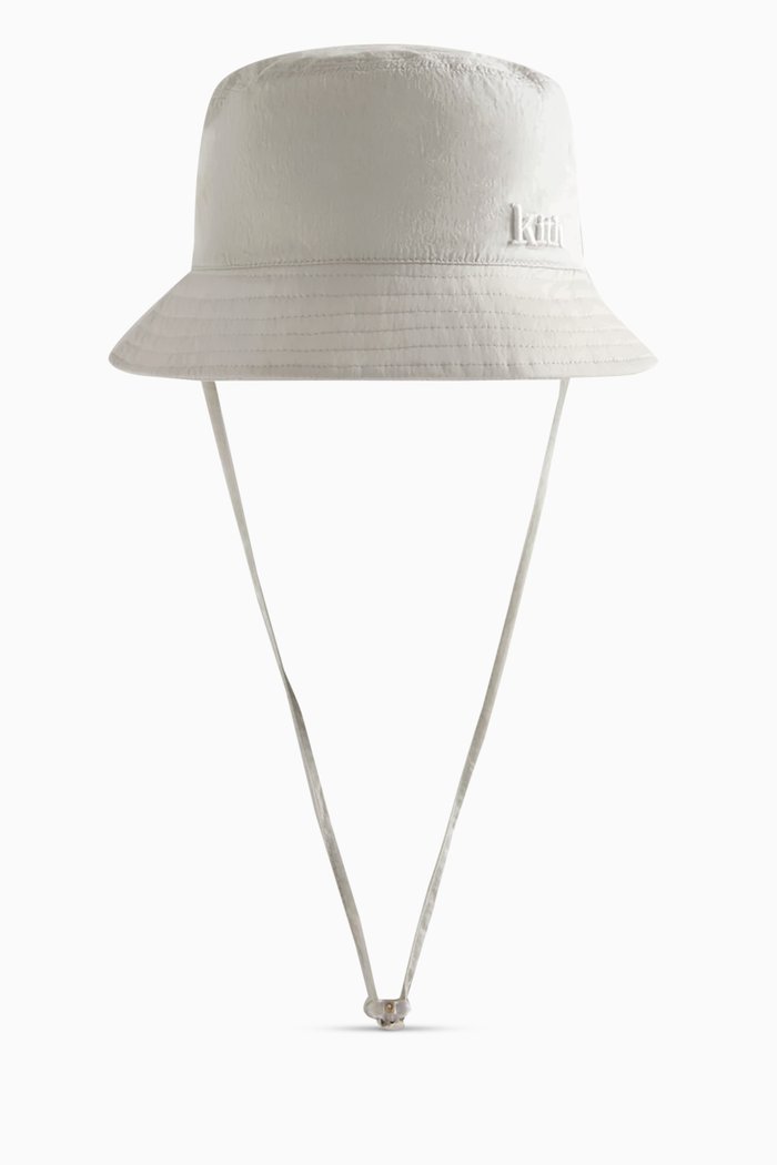 

Logo Bucket Hat in Wrinkle Nylon, Grey
