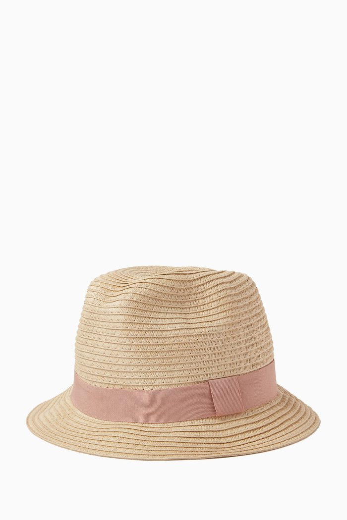

Doro Fedora Hat in Natural Paper, Multicolour