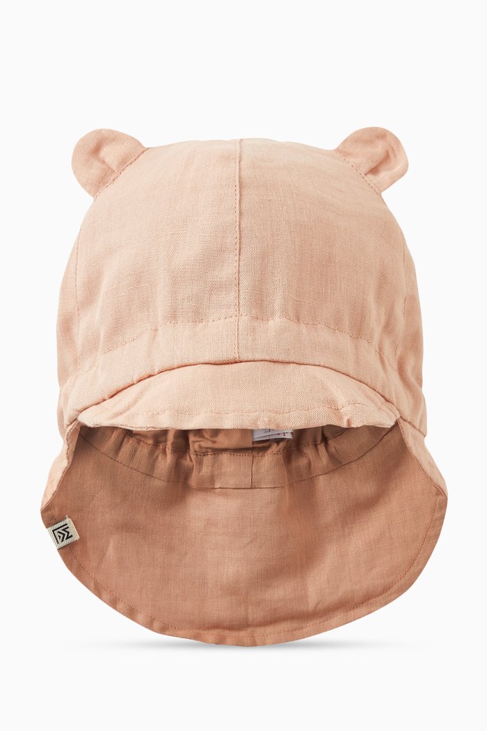 

Gorm Bear Ears-embroidered Sun Hat in Organic Cotton & Linen, Multicolour