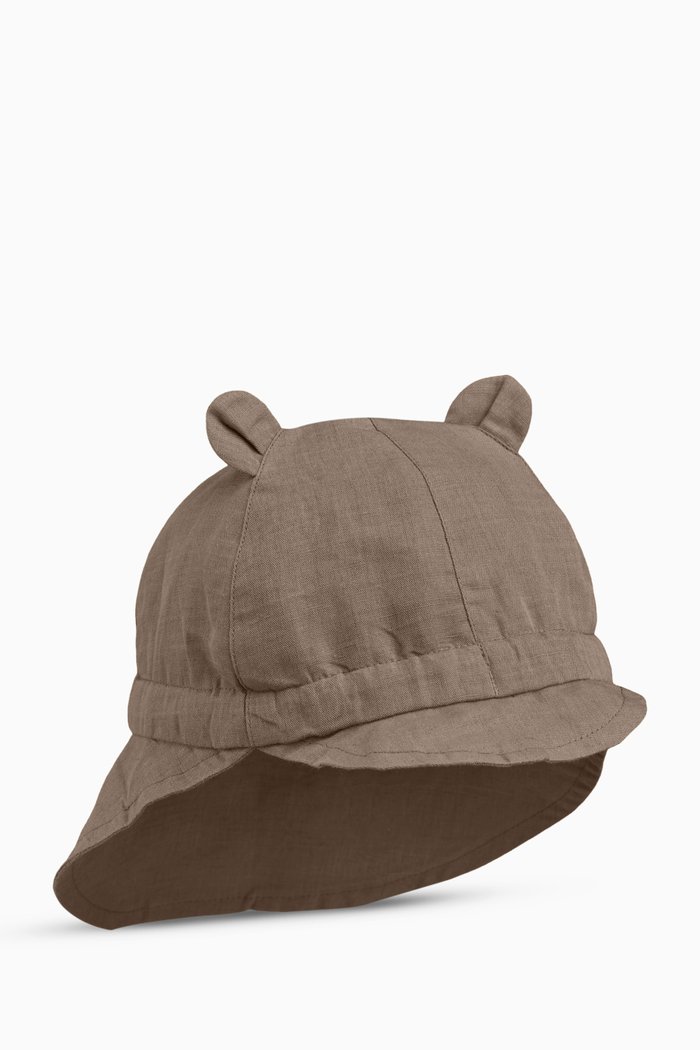 

Gorm Bear Ears-embroidered Sun Hat in Organic Cotton & Linen, Multicolour