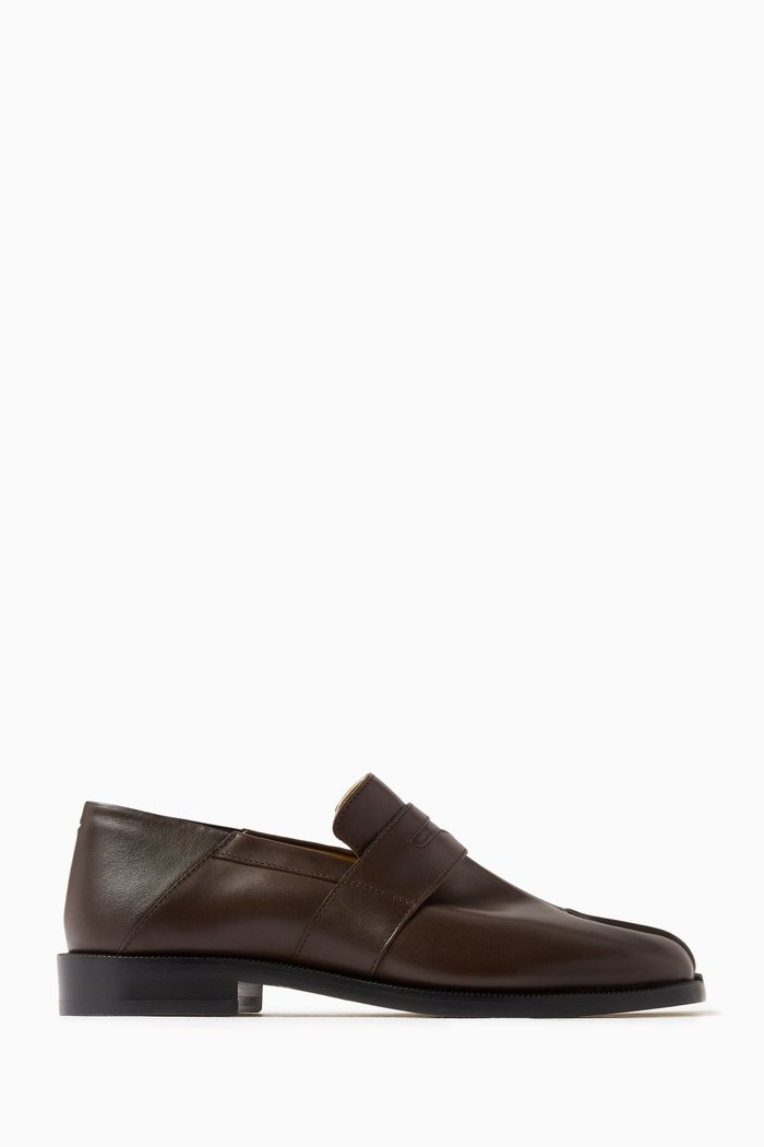 

Tabi Loafers in Calf Leather, Brown