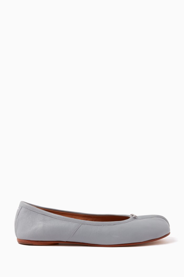 

Tabi Ballerina Flats in Leather, Blue