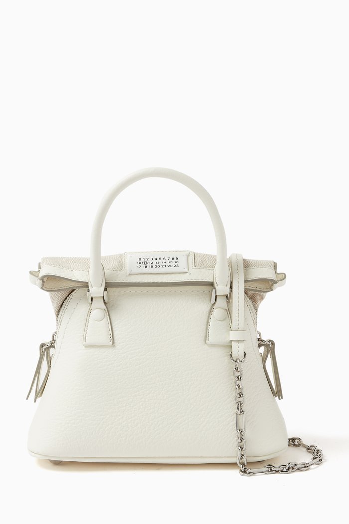 

Micro 5AC Bag in Grained Leather, White