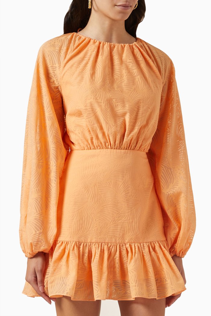 

Zofia Mini Dress in Cotton-blend, Orange