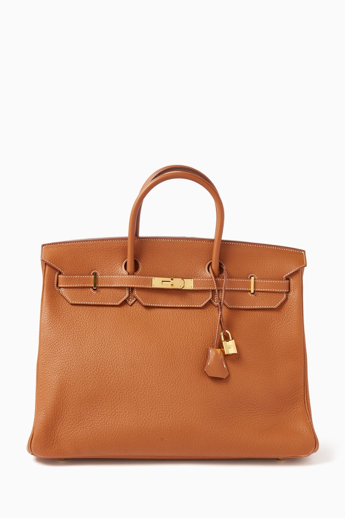 

Birkin 40 Tote Bag in Togo Leather, Brown