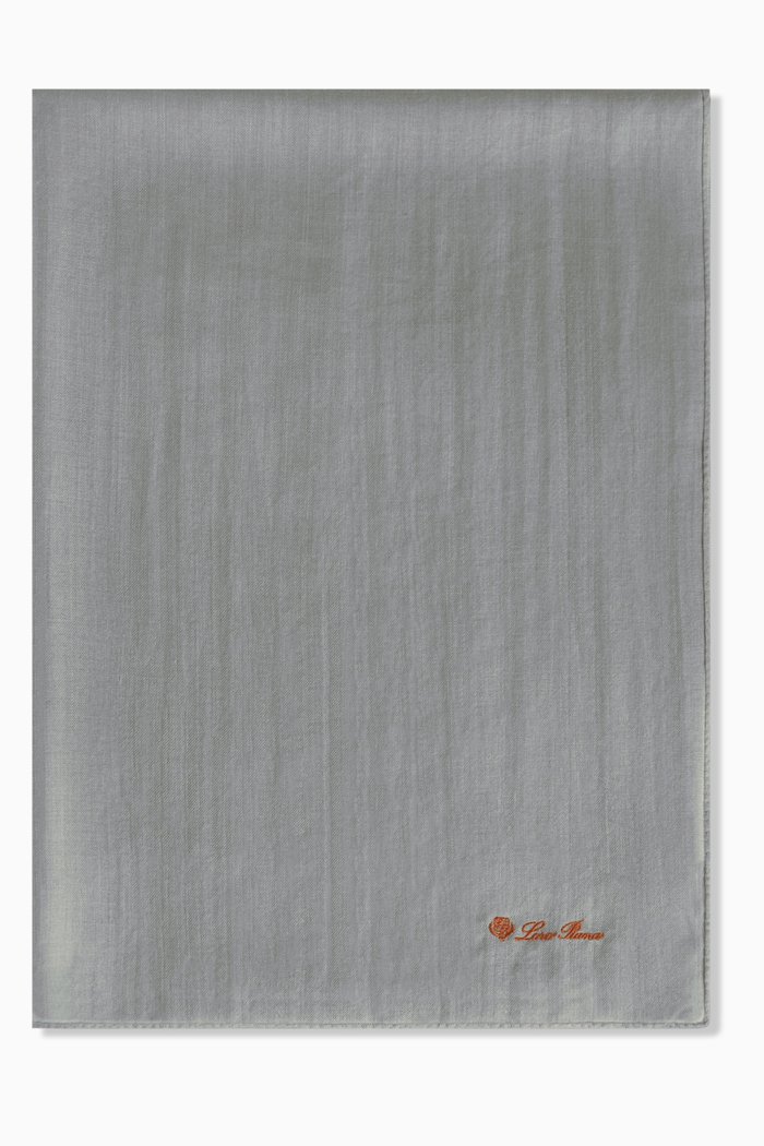 

Shayla Stole in Crepe de Chine, Grey