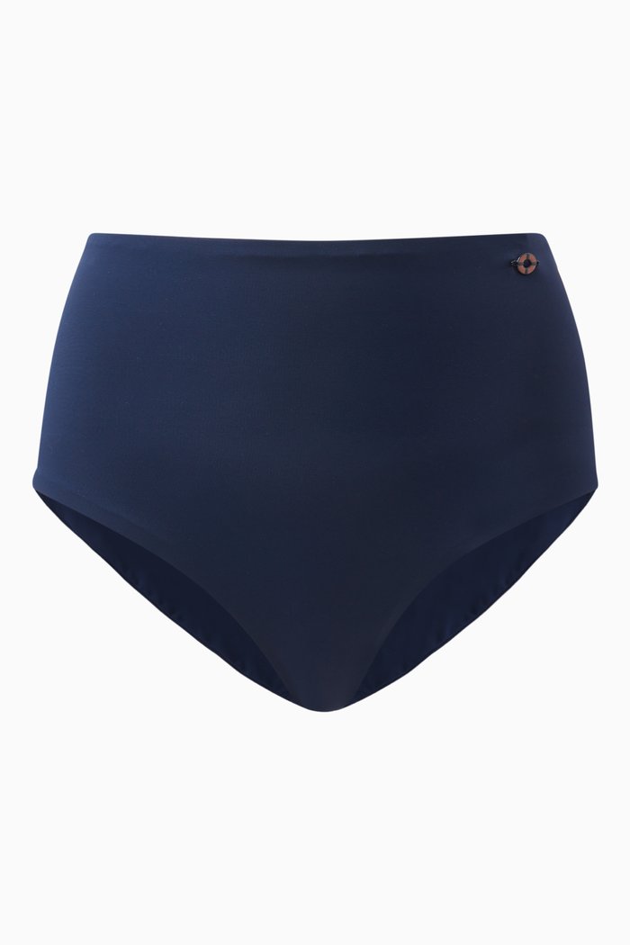 

High-waist Bikini Briefs in Micro-fibre Jersey, Blue